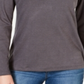 Karen Scott Satin-Trim Scoop-Neck Top Grey Size M