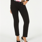 INC International Concepts Women's Denim Tummy Control Straight Leg Jeans Black Size 0