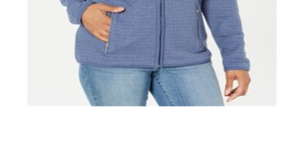 Karen Scott Women's Zip Front Sweater Gray Size Petite XL