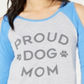 Love Tribe Junior's Dog Mom Cold Shoulder Top Blue Size S