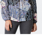 Style & Co Women's Printed Prairie Top Blue Size L