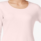 Karen Scott Women's Scoop Neck Top Pink Size M