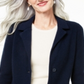 Charter Club Women's Pure Cashmere Blazer Blue Size Petite S/M