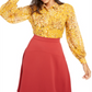 Alfani Women's Animal Print Shirt Yellow Size Petite L