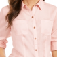 Charter Club Women's Petite Patch-Pocket Shirt - Misty Pink Size Petite XL