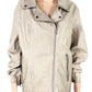 Style & CO Women's Moto Jacket Taupe Plus Faux-Leather Taupe Size 3X