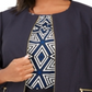 Calvin Klein Women's Twill Collarless Jacket Blue Size 14W