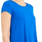 Alfani Women's Petites Velvet Collar Solid Blouse Blue Size Petite M
