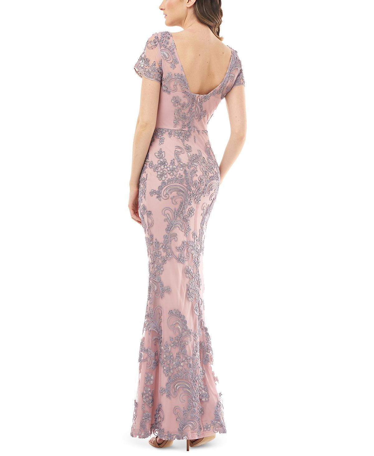 JS Collections Women's Soutache Gown Pink Size 16