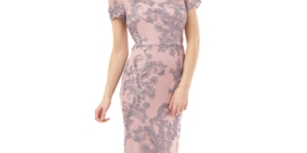 JS Collections Women's Soutache Gown Pink Size 16