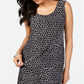 JM Collection Women's Printed Jacquard Tank Black Size Petite Large
