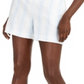 Inc Striped Belted Linen Shorts Blue Size XXL