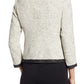 Anne Klein Women's Zippered Textured Jacket -Beige Size 16