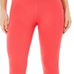 Ideology Women's Perforated Ankle Leggings Pink Size Large