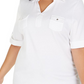 Karen Scott Women's Plus Cotton Collared Top Red Size 4X