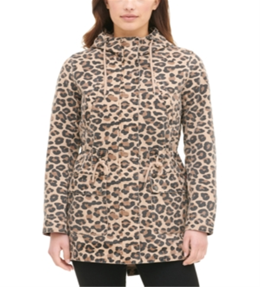 Levi's Women's Printed Cotton Hooded Jacket Yellow Size Large