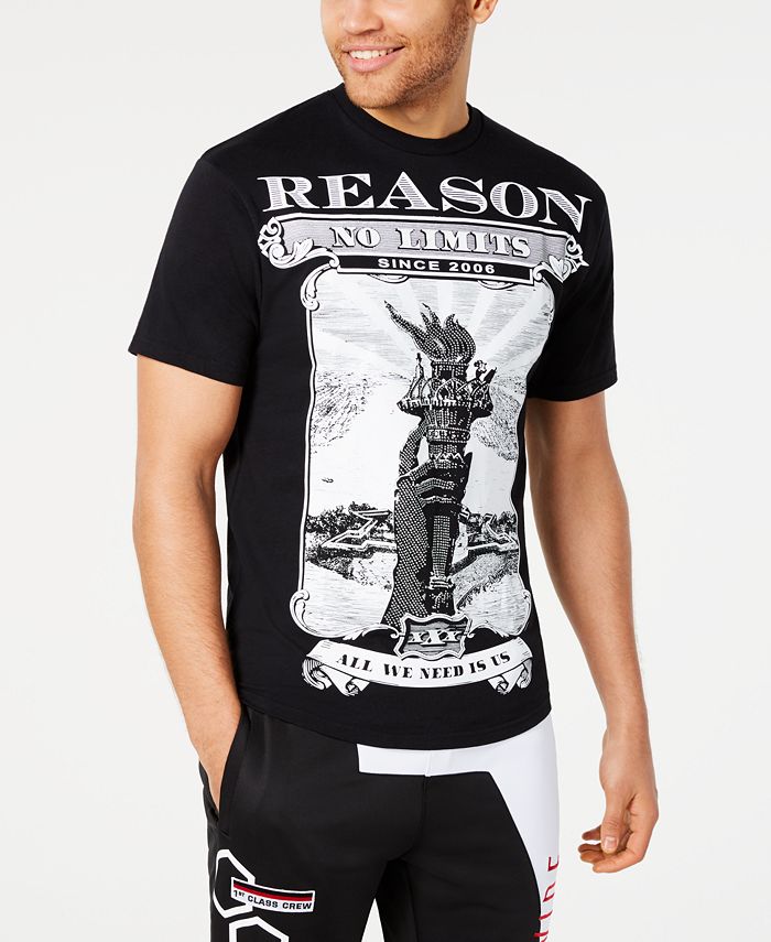 Reason Men's No Limits Graphic T-Shirt White Size Medium