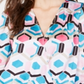 Inc International Concepts Women's Petite Printed Faux-Wrap Top  - Honeycomb Blue Size Petite Medium