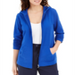 Karen Scott Women's Zip Front Hoodie Purple Size X-Large