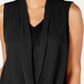 Alfani Women's Sleeveless Draped Front Top Black Size Petite XL