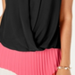 Alfani Women's Sleeveless Draped Front Top Black Size Petite XL