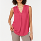 Alfani Women's V Neck Tank Top Pink Size Petite S/M