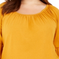 Michael Kors Women's Boho Bell Sleeve Plus Peasant Top Yellow Size 1X