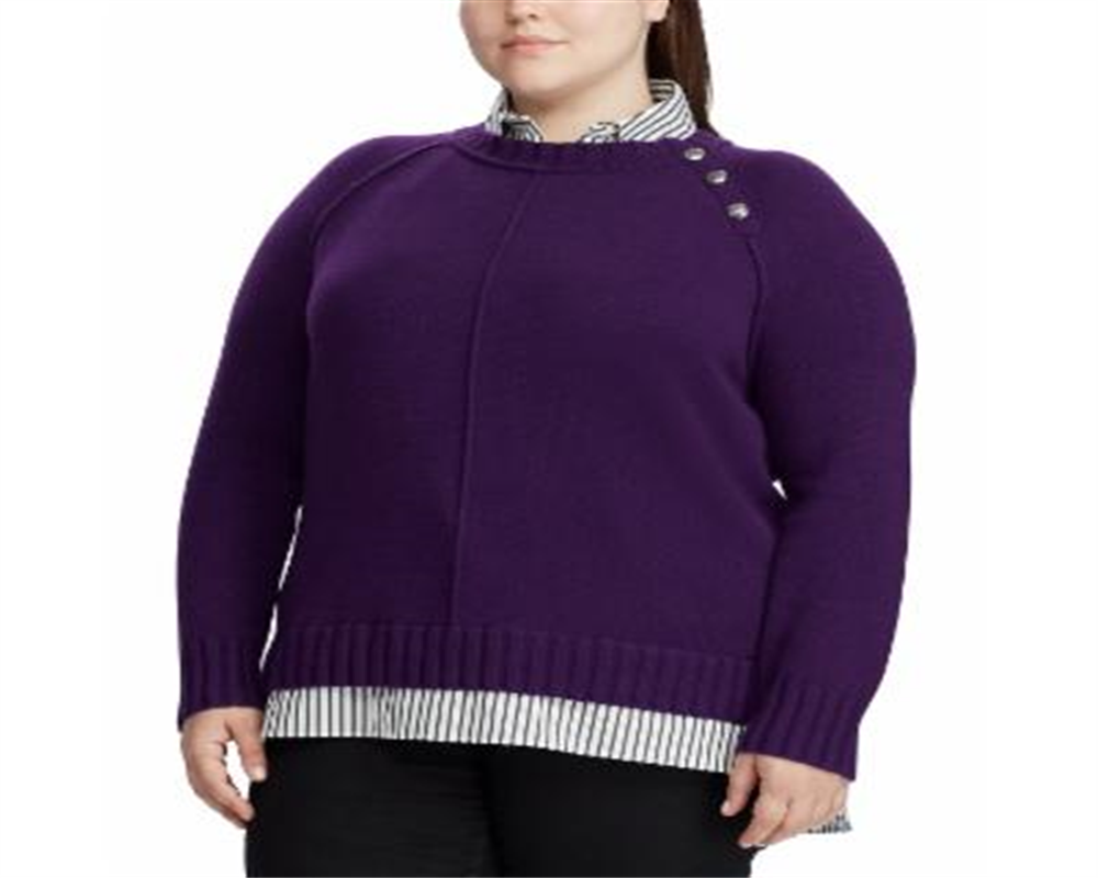 Ralph Lauren Women's Plus Shirt Purple Size 3X