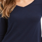 Style & Co Women's V Neck Long Sleeve Shirt Blue Size Small