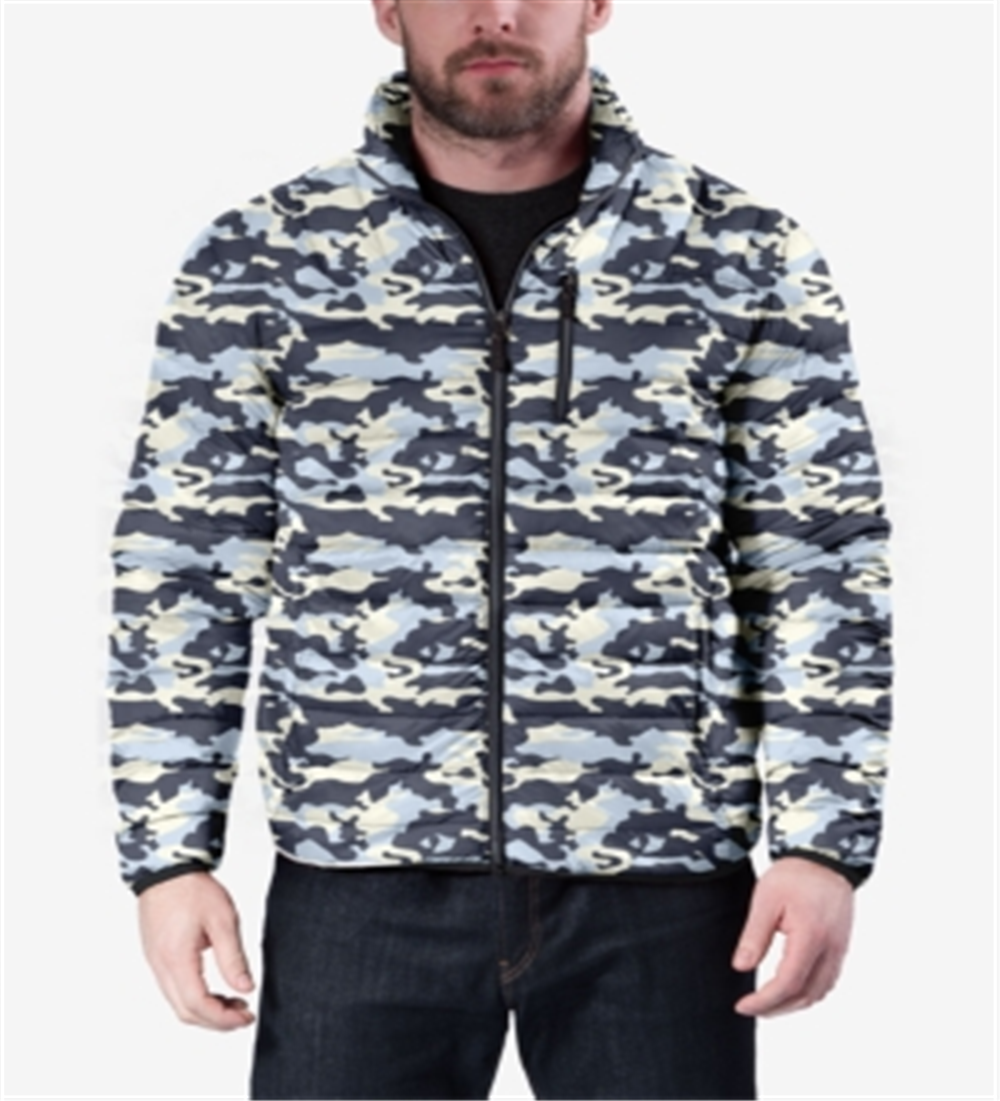 Hawke & Co. Men's Colorblocked Packable Down Blend Jacket Navy Size XX-Large