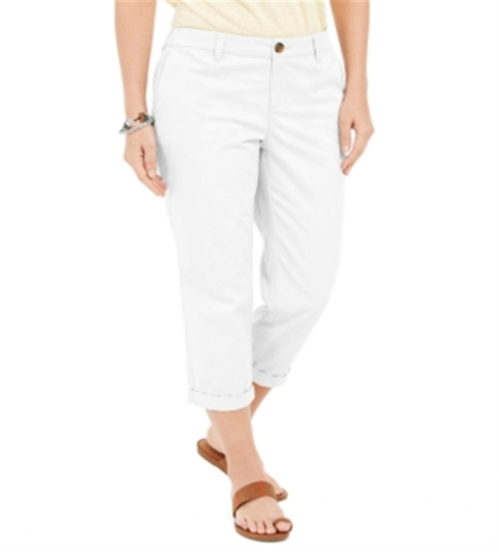 Style & Co Women's Chino Capri Pants White Size 4