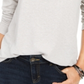 Style & Co Women's Peace Graphic Sweatshirt Gray Size M