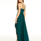 Speechless Junior's Scalloped Neck High Low Dress Green Size 3