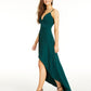 Speechless Junior's Scalloped Neck High Low Dress Green Size 3