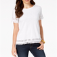 Charter Club Men's Cotton Circle Trim T-Shirt White Size 2XL