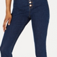 Rewash Junior's High Rise Button Fly Skinny Jeans Blue Size 11