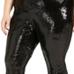 INC International Concepts Women's Plus Sequin Pull-on Pants Black Size 3X