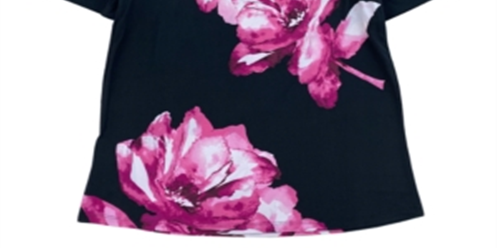 INC International Concepts Women's Floral Off Shoulder Top Black Size Small
