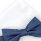 Alfani Men's Shubert Satin Pocket Square Bow Tie Blue Size Regular