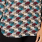 JM Collection Women's  Printed Pleated-Back Blouse Texture Dots Red Size S