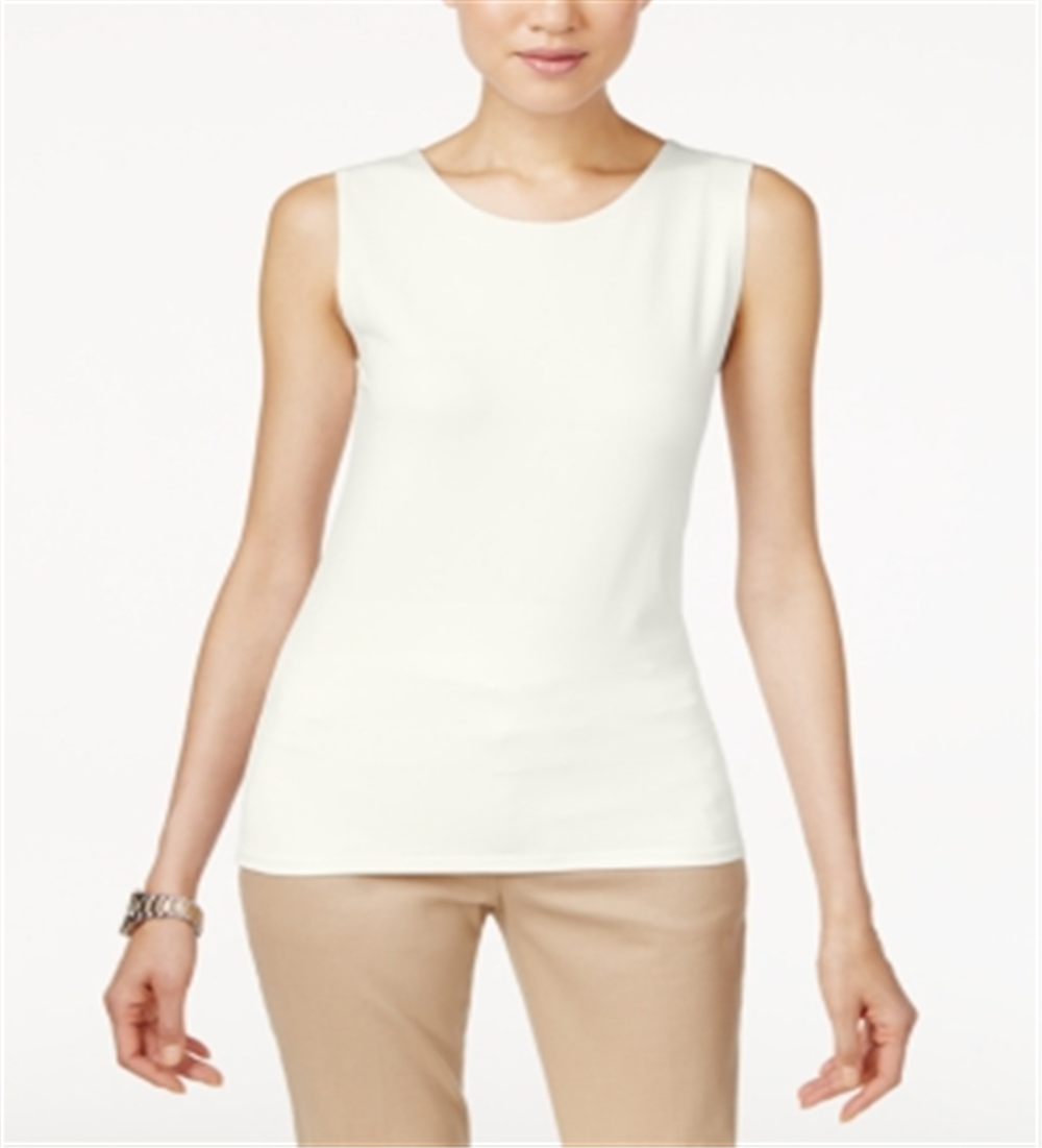 Alfani Women's High Neck Tank Top White Size Petite Small