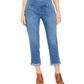 Style & Co Women's Ella Cuffed Boyfriend Jeans Blue Size Petite Medium