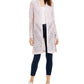 Hooked Up By IOT Junior's Pointelle Cardigan Pink Size Medium