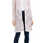 Hooked Up By IOT Junior's Pointelle Cardigan Pink Size Medium