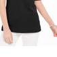 Karen Scott Women's Cotton Cutout Sleeves Top Black Size Small