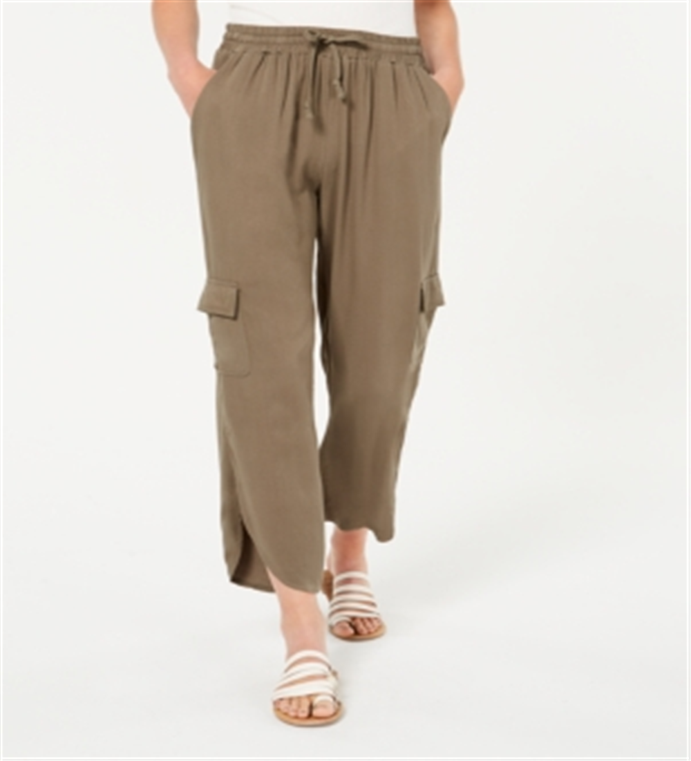 American Rag Junior's Tulip Hem Cargo Pants Brown Size Large