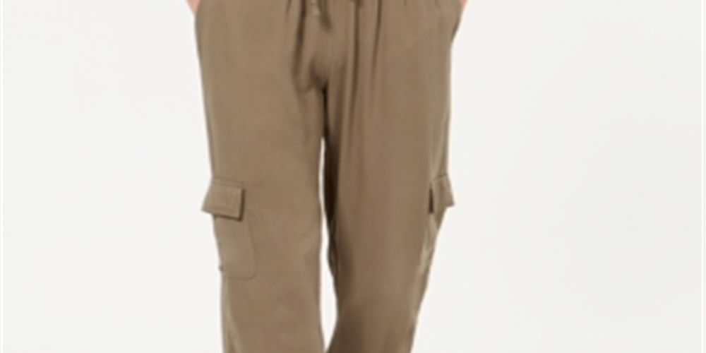 American Rag Junior's Tulip Hem Cargo Pants Brown Size Large