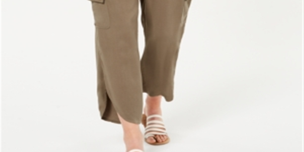 American Rag Junior's Tulip Hem Cargo Pants Brown Size Large