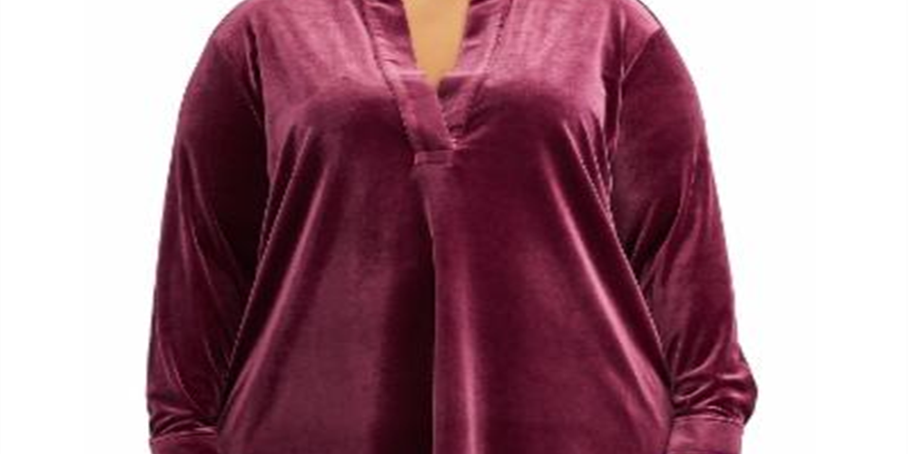 Ralph Lauren Women's Plus Velvet Blouse Green Size 2X