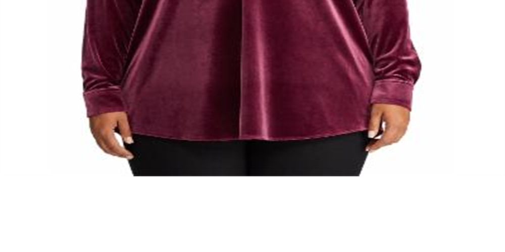 Ralph Lauren Women's Plus Velvet Blouse Green Size 2X